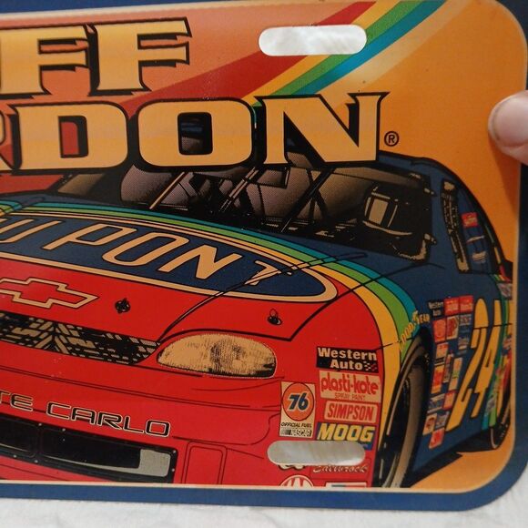 Vintage 1998 Jeff Gordon #24 Fan Fueler Dupont Nascar Plastic License Plate - Picture 3 of 5